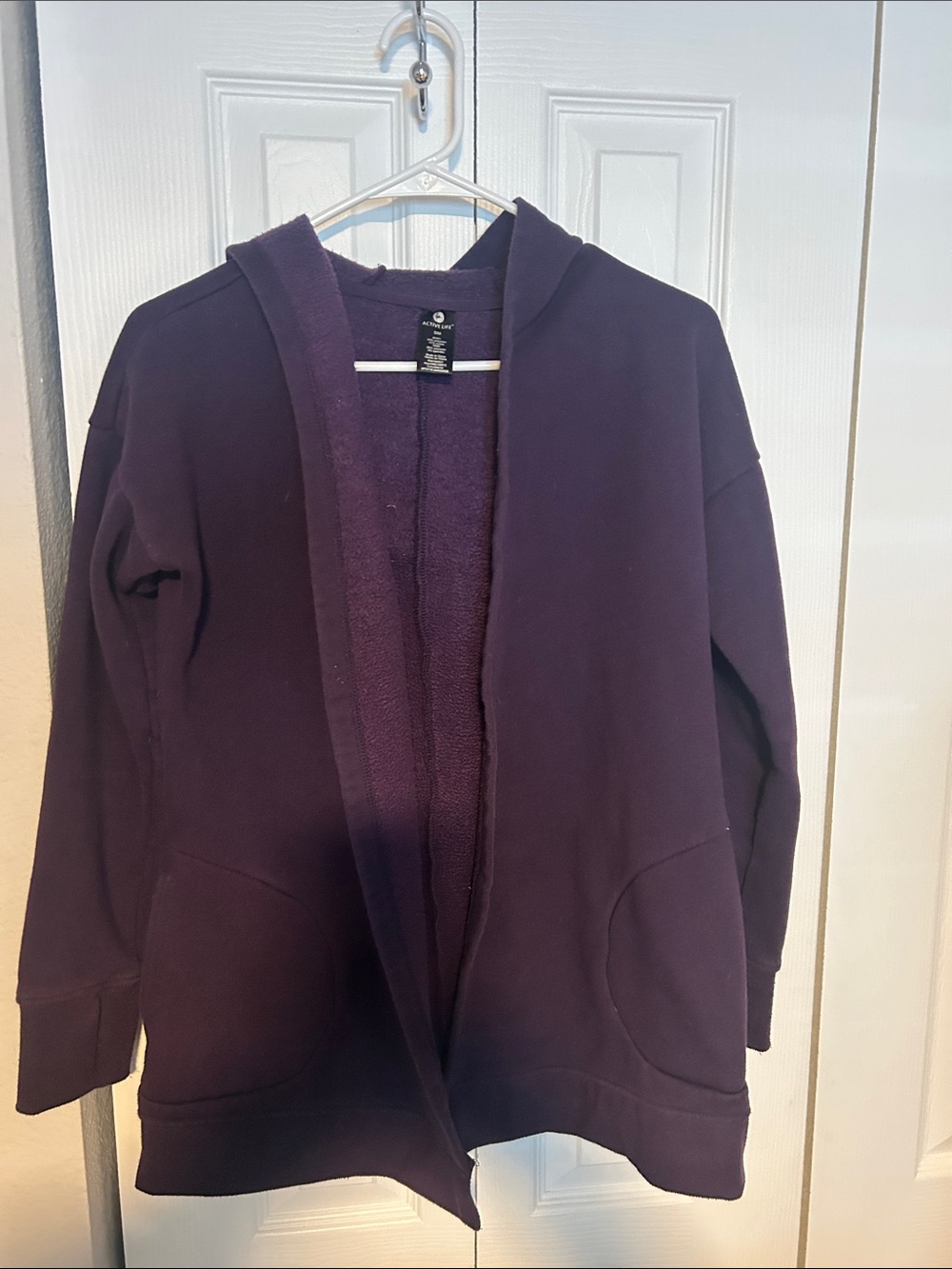 Active Life Hooded Open Womens Cardigan